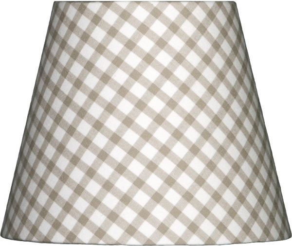 Lampenschirm beige Karo mittel S
